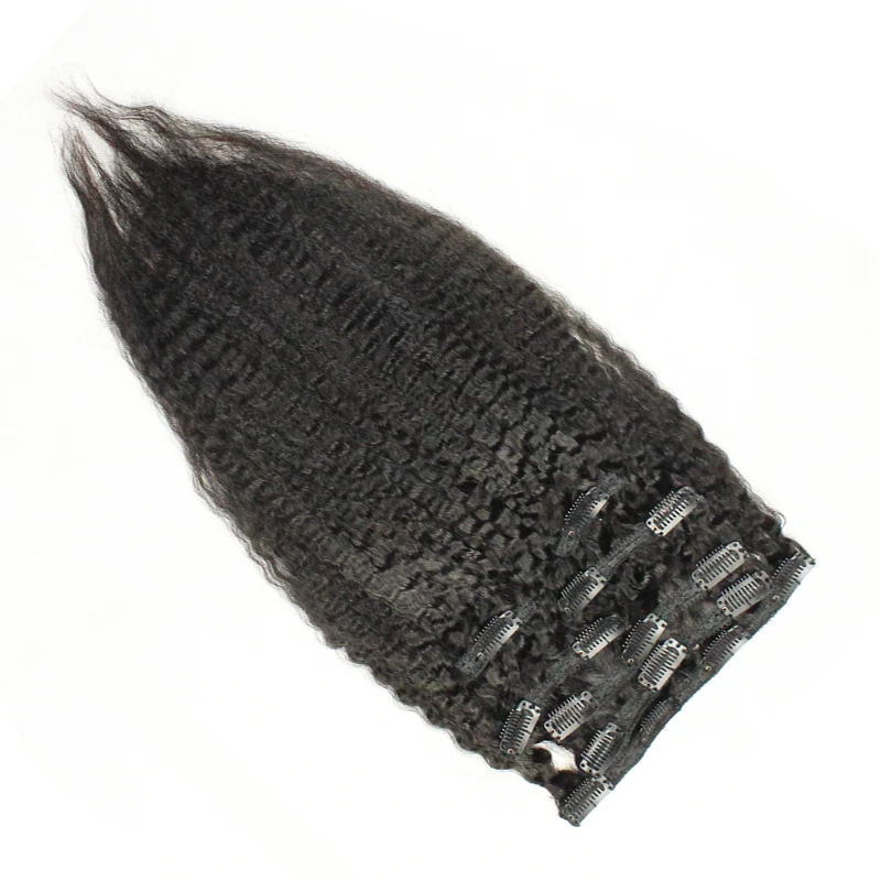 Clip In Human Hair Extensions Mongolian Kinky Straight Hair Clip 7Pcs/120G Full Head Natural Hair Prosa Remy Hair Products
Clip In Human Hair Extensions Mongolian Kinky Straight Hair Clip 7Pcs/120G Full Head Natural Hair Prosa Remy Hair Products