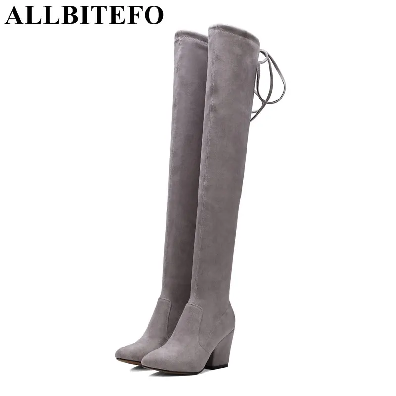 ALLBITEFO thick heel sheepskin +flock pointed toe over the knee boots fashion brand high heels women boots winter boots woman
ALLBITEFO thick heel sheepskin +flock pointed toe over the knee boots fashion brand high heels women boots winter boots woman
