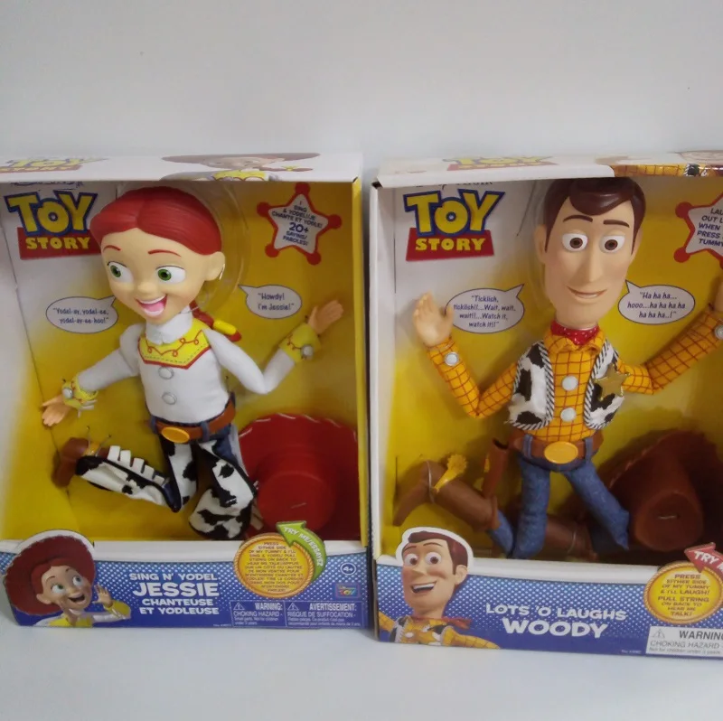 Pixar Original Toy Story 4 Lots Laughs Woody Talking / Sing Jessie PVC Action Figure Collectible Model Gift Electric Plush Toys
Pixar Original Toy Story 4 Lots Laughs Woody Talking / Sing Jessie PVC Action Figure Collectible Model Gift Electric Plush Toys