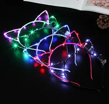 Free Shipping LED Light Headband Cat Ears Shape Hair Hoop Glowing In The Dark Head Band For Masquerade Party Decoration SN1853
Free Shipping LED Light Headband Cat Ears Shape Hair Hoop Glowing In The Dark Head Band For Masquerade Party Decoration SN1853