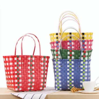2019 Fashioon Handmade Colorful Beach Bag Weaving Bamboo Bag PVC LatticeTop-handle Handbags Ladies Round Straw Bags Wrapped Bags
2019 Fashioon Handmade Colorful Beach Bag Weaving Bamboo Bag PVC LatticeTop-handle Handbags Ladies Round Straw Bags Wrapped Bags