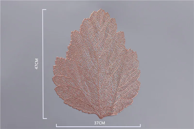 Placemat For Dining Table Mat Soft PVC Palm Leaf Placemat Simulation Plant Mats Coffee Cup Table Mats Home Desktop Decoration (1)