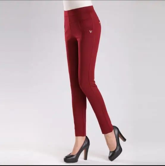 Фото Женские брюки-карандаш длинные эластичные брюки с высокой талией одежда для RQ319