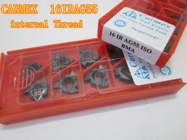 100PCS CARMEX 16IRAG55 CNC Cemented carbide inserts internal Thread Turning Tool Processing stainless steel and steel
100PCS CARMEX 16IRAG55 CNC Cemented carbide inserts internal Thread Turning Tool Processing stainless steel and steel