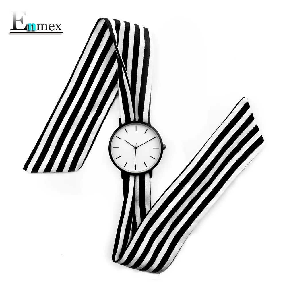 2018 Lady gift simple stylish watch Enmex strappy cotton watch cutting-edge fashion vertical lines pattern quartz wristwatch
2018 Lady gift simple stylish watch Enmex strappy cotton watch cutting-edge fashion vertical lines pattern quartz wristwatch