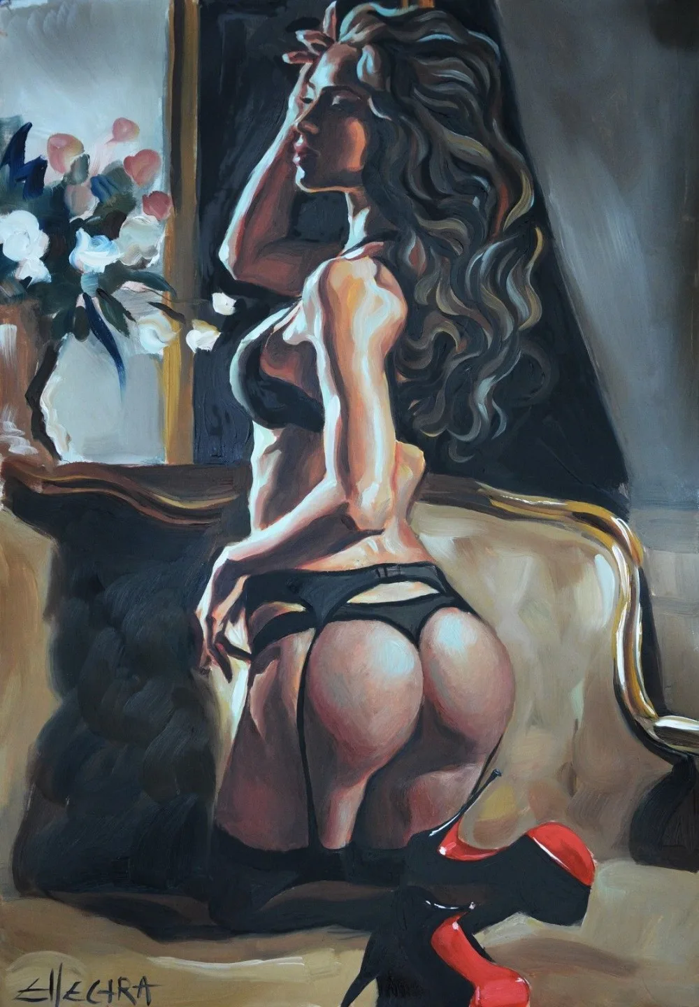 100%Handmade Oil Painting Hand NUDE EROTIC OIL ROSE LESBIAN INTEREST shipping free
100%Handmade Oil Painting Hand NUDE EROTIC OIL ROSE LESBIAN INTEREST shipping free