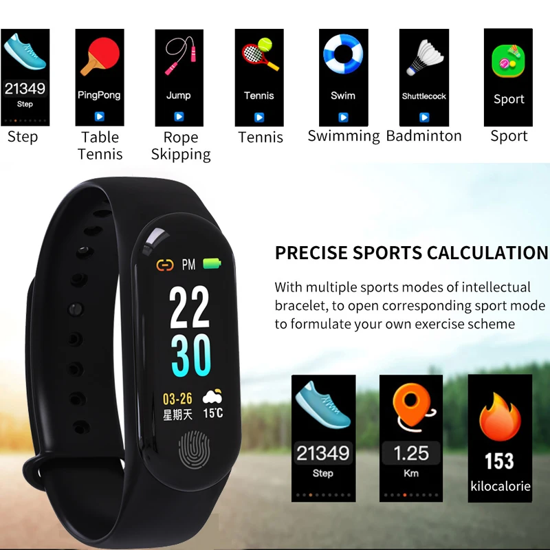 M3 Plus Smart Band Fitness Bracelet Heart Rate Blood Pressure Monitor Sport Activity Tracker Wristband for xiaomi iphone pk Mi 3
M3 Plus Smart Band Fitness Bracelet Heart Rate Blood Pressure Monitor Sport Activity Tracker Wristband for xiaomi iphone pk Mi 3