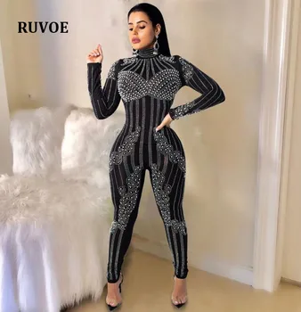 Sparkly Rhinestones Sexy Party Jumpsuit Women Mesh Patchwork See Through Bodycon Overall Elegant Long Sleeve Plus Size Romper
Sparkly Rhinestones Sexy Party Jumpsuit Women Mesh Patchwork See Through Bodycon Overall Elegant Long Sleeve Plus Size Romper
