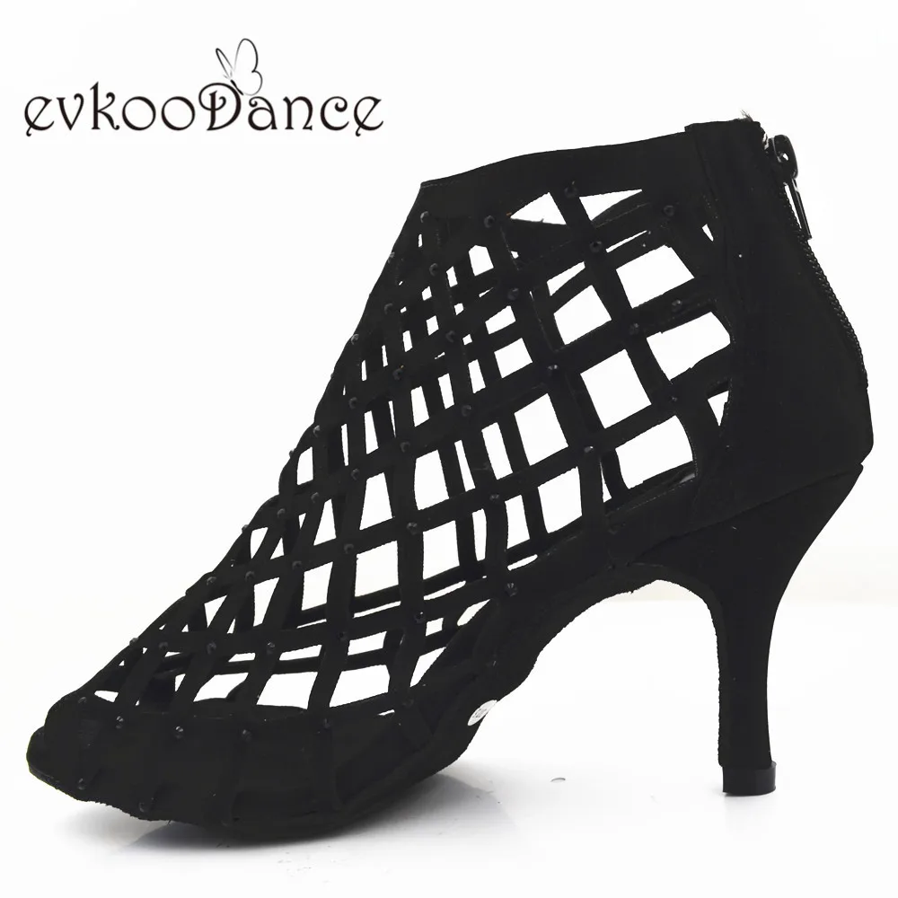 Evkoodance Zapatos De Baile Size US 4-12 Black Nubuck With Rhinostone Professional 8cm Heel Height Shoes For Women Evkoo-545
Evkoodance Zapatos De Baile Size US 4-12 Black Nubuck With Rhinostone Professional 8cm Heel Height Shoes For Women Evkoo-545