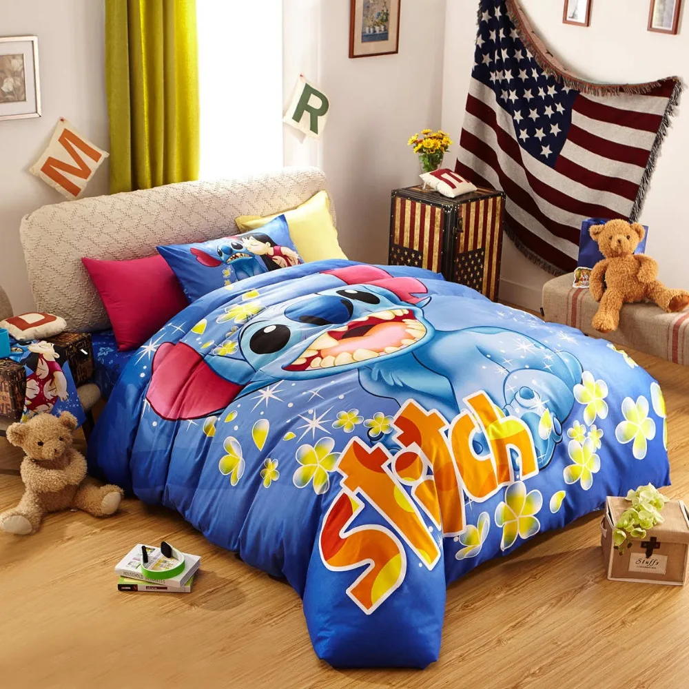 cartoon stitch bedding set girl kid 100% cotton 3d blue duvet cover single twin queen king size bed linens flat sheet pillowcase
cartoon stitch bedding set girl kid 100% cotton 3d blue duvet cover single twin queen king size bed linens flat sheet pillowcase