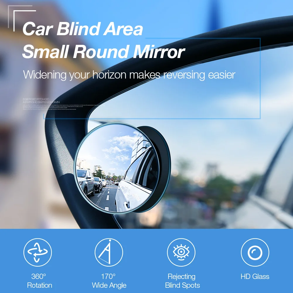 FLOVEME 2PCS 360 Degree Wide Angle Car Holder HD RearView Mirror Blind Area Safe parking waterproof sturdy 3M Round Glass Mirror
FLOVEME 2PCS 360 Degree Wide Angle Car Holder HD RearView Mirror Blind Area Safe parking waterproof sturdy 3M Round Glass Mirror