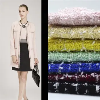 Fashion 7 colors Yarn-dyed weaving tweed fabric for coat short dress bazin riche getzner tecido telas tissus au metre vestido
Fashion 7 colors Yarn-dyed weaving tweed fabric for coat short dress bazin riche getzner tecido telas tissus au metre vestido