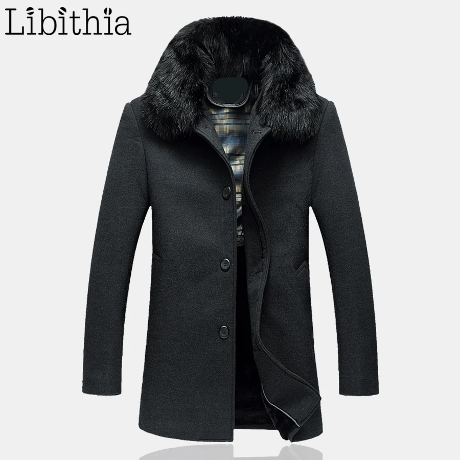 Men Casual Wool Blends Long Jackets Detachable Fur-collar Overcoats Buttons Straight Coat Big Size XL-5XL Black Dark Grey F080
Men Casual Wool Blends Long Jackets Detachable Fur-collar Overcoats Buttons Straight Coat Big Size XL-5XL Black Dark Grey F080