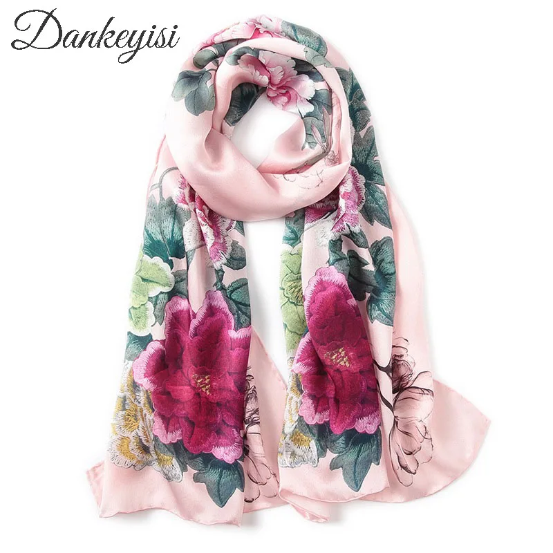 DANKEYISI 100% Pure Silk Scarf Women Scarf Bandana Shawl Luxury Brand Designer Female Print Scarf Pashmina Long Wrap hijab Lady
DANKEYISI 100% Pure Silk Scarf Women Scarf Bandana Shawl Luxury Brand Designer Female Print Scarf Pashmina Long Wrap hijab Lady