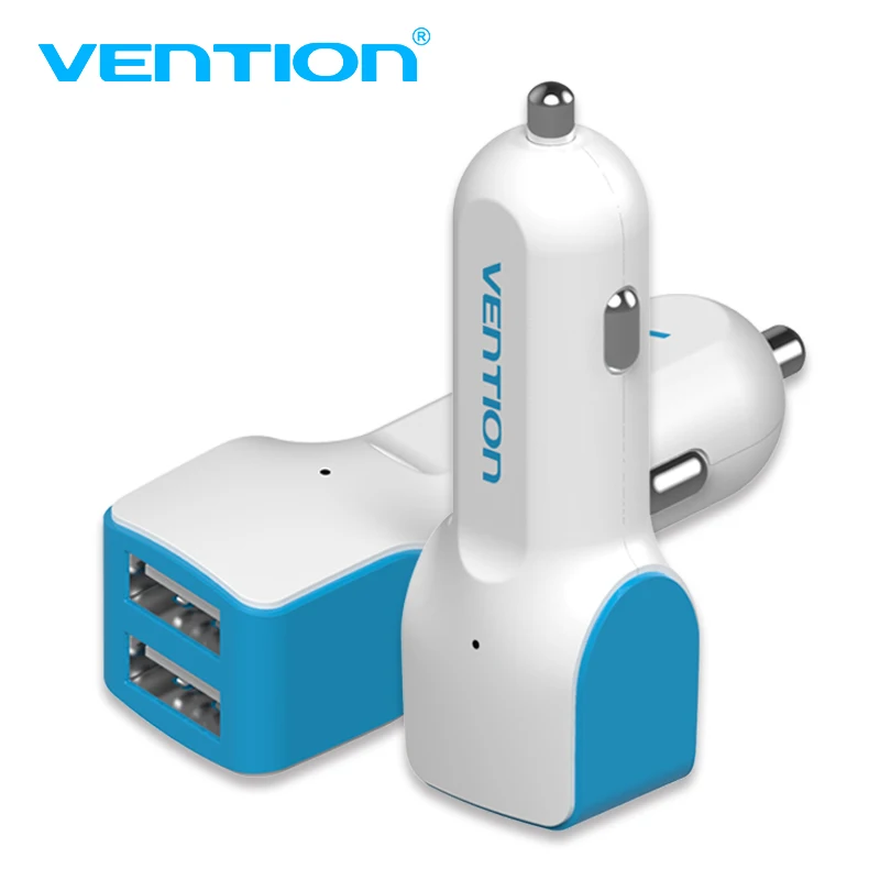 Vention автомобиля Зарядное устройство Dual USB 2.4A автомобиль 2.0 2 Порты и разъёмы