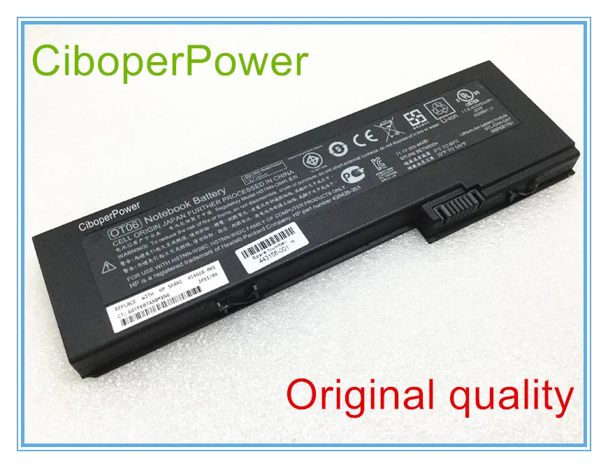 Original Battery For 11.1V 44wh Laptop Battery For 2710P 2730P 2740P 2760P OT06 OT06XL
Original Battery For 11.1V 44wh Laptop Battery For 2710P 2730P 2740P 2760P OT06 OT06XL