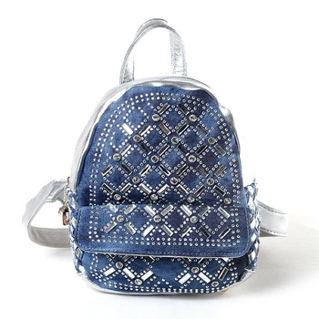 Small Women Backpacks female 2017 School Bags For Teenage Girls Denim Diamonds Rivet Women Backpack Shoulder Bag Purse
Small Women Backpacks female 2017 School Bags For Teenage Girls Denim Diamonds Rivet Women Backpack Shoulder Bag Purse