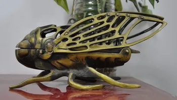 christmas 6"Old Chinese Folk bronze auspicious Cicada Cicadas incense burner Censer burner halloween
christmas 6"Old Chinese Folk bronze auspicious Cicada Cicadas incense burner Censer burner halloween