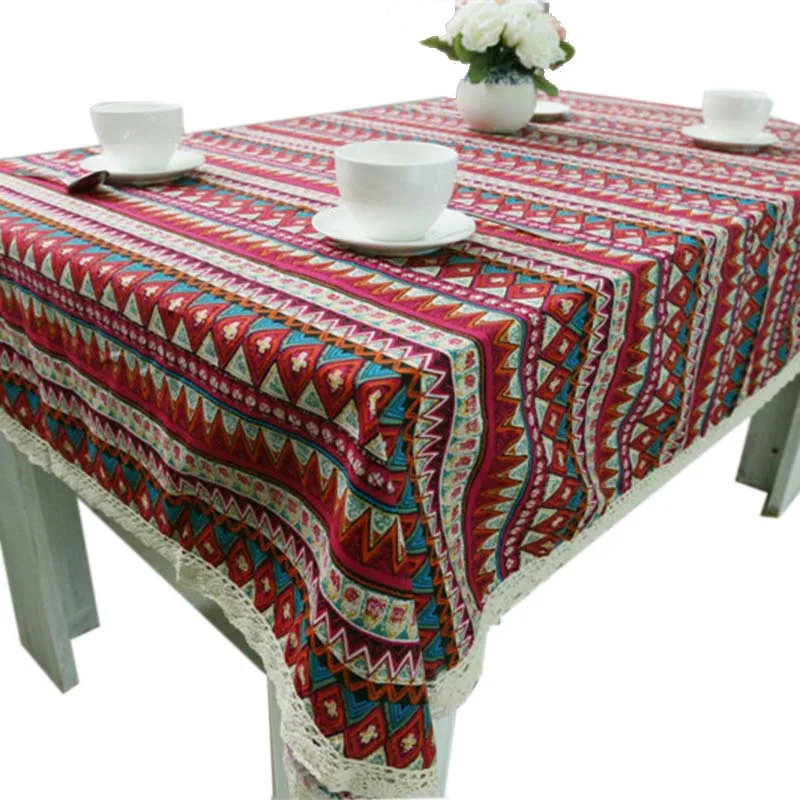Ethnic Style Home Plus Thick Home Linen / Cotton Table Cloth Placemat on The Table Rectangular Tablecloth with Lace Side
Ethnic Style Home Plus Thick Home Linen / Cotton Table Cloth Placemat on The Table Rectangular Tablecloth with Lace Side