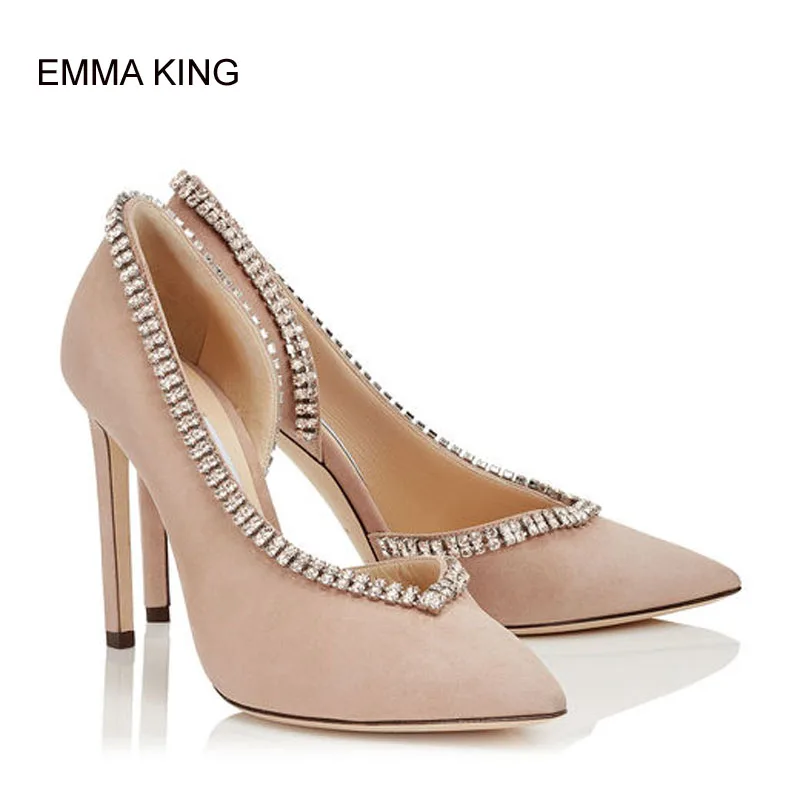 EMMA KING Thin High Heels Women Pointed Toe Pumps Crystal Shallow Elegant Ladies Party Shoes Comfortable Insole Flock Upper
EMMA KING Thin High Heels Women Pointed Toe Pumps Crystal Shallow Elegant Ladies Party Shoes Comfortable Insole Flock Upper