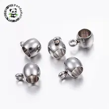 304 Stainless Steel Hanger Links, Bail Beads, Barrel, Stainless Steel Color, 9x6x5mm, Hole: 2mm and 4mm 
304 Stainless Steel Hanger Links, Bail Beads, Barrel, Stainless Steel Color, 9x6x5mm, Hole: 2mm and 4mm
