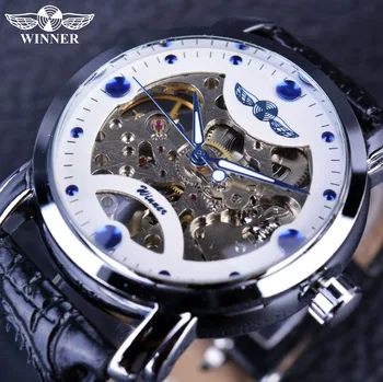 Winner White Blue Dial Watch Men Luxury Brand Automatic Mechanical Skeleton Watch Designer Watches Men Wristwatch Clock Men
Winner White Blue Dial Watch Men Luxury Brand Automatic Mechanical Skeleton Watch Designer Watches Men Wristwatch Clock Men