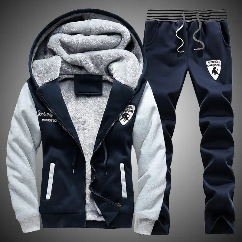 Winter Tracksuits Men Set Thick Fleece Hoodies+Pants Suit Hooded Plus Size Sweatshirt Sportswear Set Male Hoodie Sporting Suits
Winter Tracksuits Men Set Thick Fleece Hoodies+Pants Suit Hooded Plus Size Sweatshirt Sportswear Set Male Hoodie Sporting Suits
