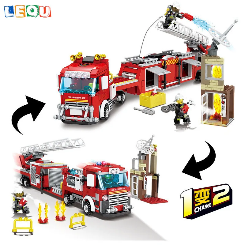 2 IN 1 Fire Rescue Set Building Blocks Fire Fighting Truck Fire Engine Model City Bricks Educational Toy for Children LegoINGlys
2 IN 1 Fire Rescue Set Building Blocks Fire Fighting Truck Fire Engine Model City Bricks Educational Toy for Children LegoINGlys