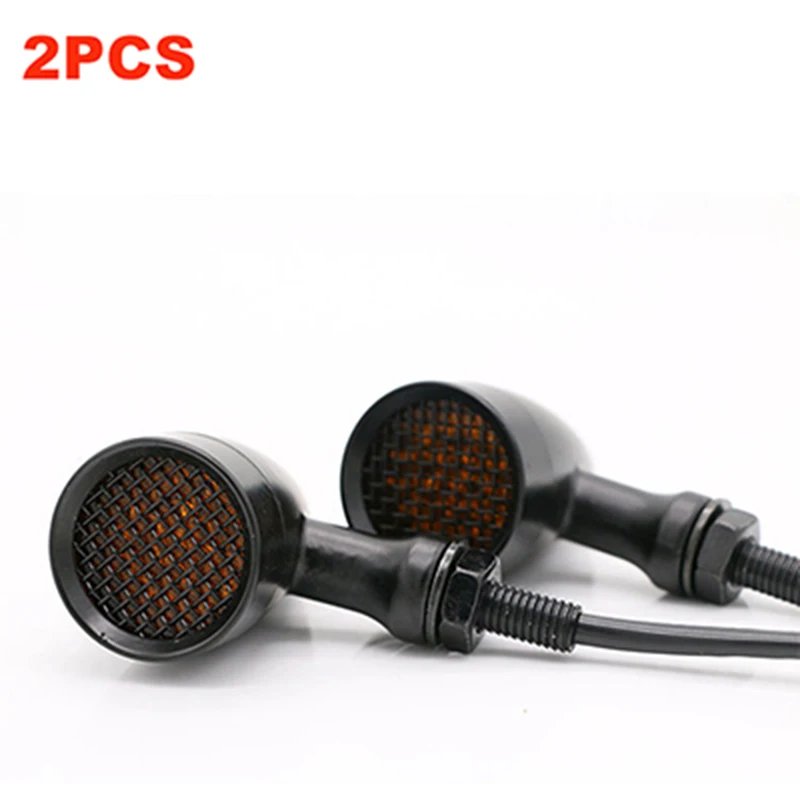 2Pcs Retro Bullet Black Grid Motorcycle Turn Signal Light LED Brake Light Metal Shell Blinkers Flashers for Honda Yamaha
2Pcs Retro Bullet Black Grid Motorcycle Turn Signal Light LED Brake Light Metal Shell Blinkers Flashers for Honda Yamaha