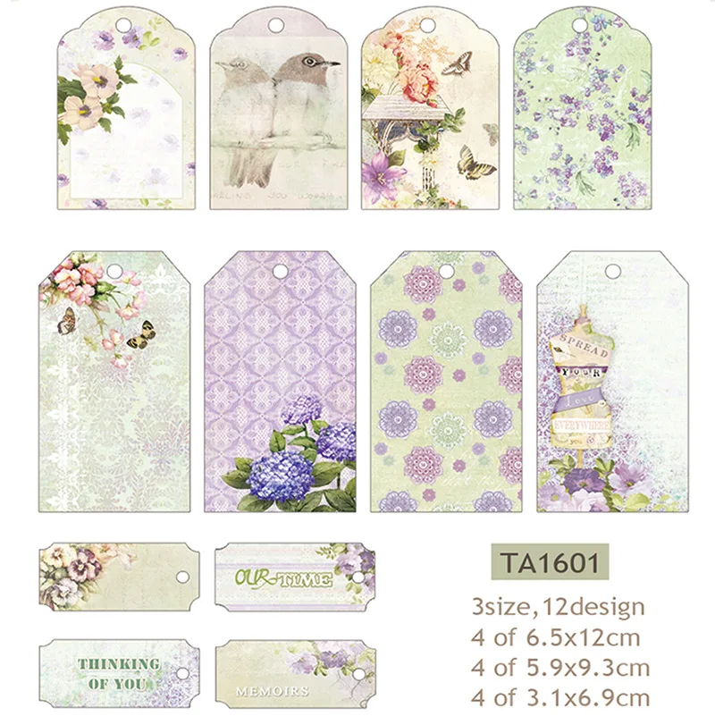12Pcs/Set Vintage Tags Retro Flower Bird Labels Paper Die Cuts for Scrapbooking Happy Planner/Card Making/Journaling Project
12Pcs/Set Vintage Tags Retro Flower Bird Labels Paper Die Cuts for Scrapbooking Happy Planner/Card Making/Journaling Project