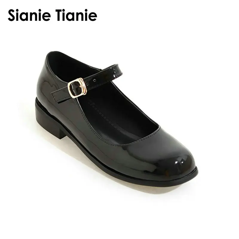 Sianie Tianie cheap patent PU round toe lolita woman shoes buckle strap sweet women mary janes ballet dance shoes big size 33-43
Sianie Tianie cheap patent PU round toe lolita woman shoes buckle strap sweet women mary janes ballet dance shoes big size 33-43