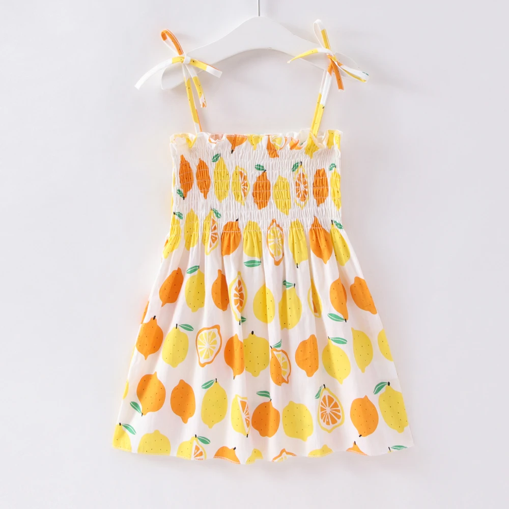 Girl Dress Summer Cute Orange Lemon White Loose Sling Strapless Low-cut Word Collar Beach Sweet Kids Ruched Princess Dresses
Girl Dress Summer Cute Orange Lemon White Loose Sling Strapless Low-cut Word Collar Beach Sweet Kids Ruched Princess Dresses