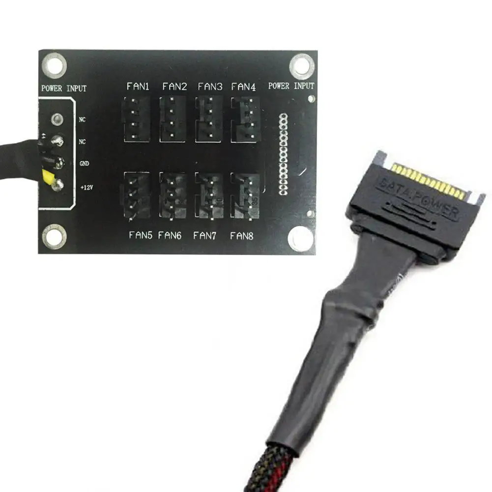 12V SATA 15 Pin Male to 8-Way 4 Pin PWM Fan Hub Splitter Cable for PC Computer Dropshipping
12V SATA 15 Pin Male to 8-Way 4 Pin PWM Fan Hub Splitter Cable for PC Computer Dropshipping
