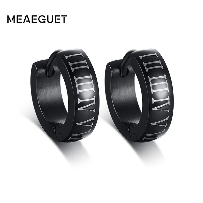 Stainless Steel Circles Men's Hoop Earrings With Roman Numeral Surgical Hypoallergenic Punk Huggie Small Earrings
Stainless Steel Circles Men's Hoop Earrings With Roman Numeral Surgical Hypoallergenic Punk Huggie Small Earrings