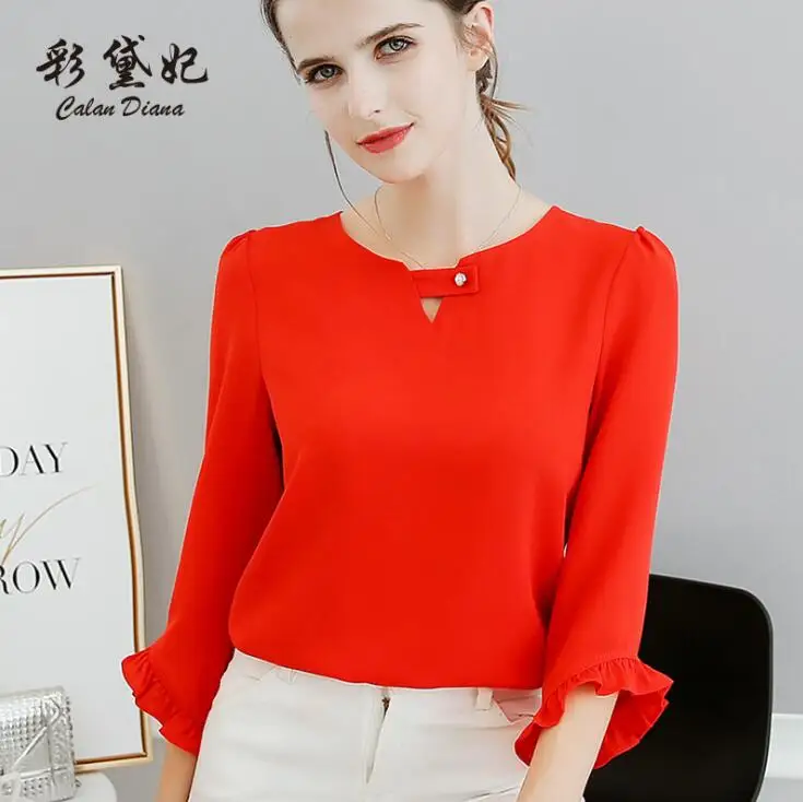 Spring and summer new fashion Korean version of the wild thin large size casual trend solid color slim shirt S-2L
Spring and summer new fashion Korean version of the wild thin large size casual trend solid color slim shirt S-2L