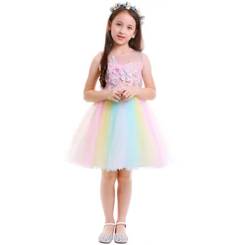 Unicorn Flower Girls Dress Kid Children Birthday Party Tutu Rainbow Tulle Princess Dress Wedding Gown Kids Dresses for Girls
Unicorn Flower Girls Dress Kid Children Birthday Party Tutu Rainbow Tulle Princess Dress Wedding Gown Kids Dresses for Girls