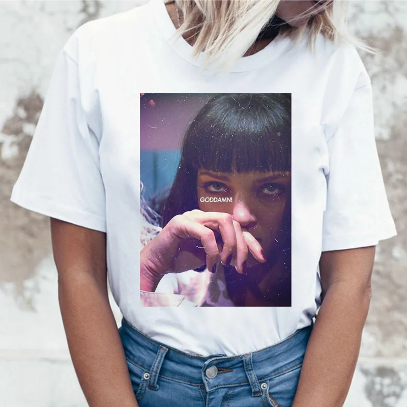 Pulp Fiction Mia T Shirt T-shirt Female Fashion Tee Korean Women Movie Femme Streetwear Shirt Harajuku Ulzzang Tshirt Top 2019
Pulp Fiction Mia T Shirt T-shirt Female Fashion Tee Korean Women Movie Femme Streetwear Shirt Harajuku Ulzzang Tshirt Top 2019