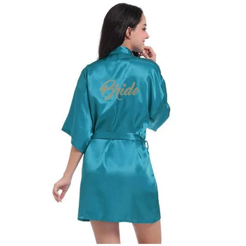 Summer Women Satin Home Wear Lady Wedding Bride Bridesmaid Robes Letter "Bride" Robe Casual Sleepgown Spa Kimono Bathrobe Gown
Summer Women Satin Home Wear Lady Wedding Bride Bridesmaid Robes Letter "Bride" Robe Casual Sleepgown Spa Kimono Bathrobe Gown
