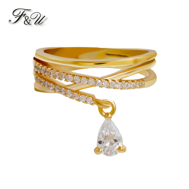 F&U New Arrival Unique Design Trendy Popular Waterdrop Shaped Crystal Dangle Charm Ring
F&U New Arrival Unique Design Trendy Popular Waterdrop Shaped Crystal Dangle Charm Ring