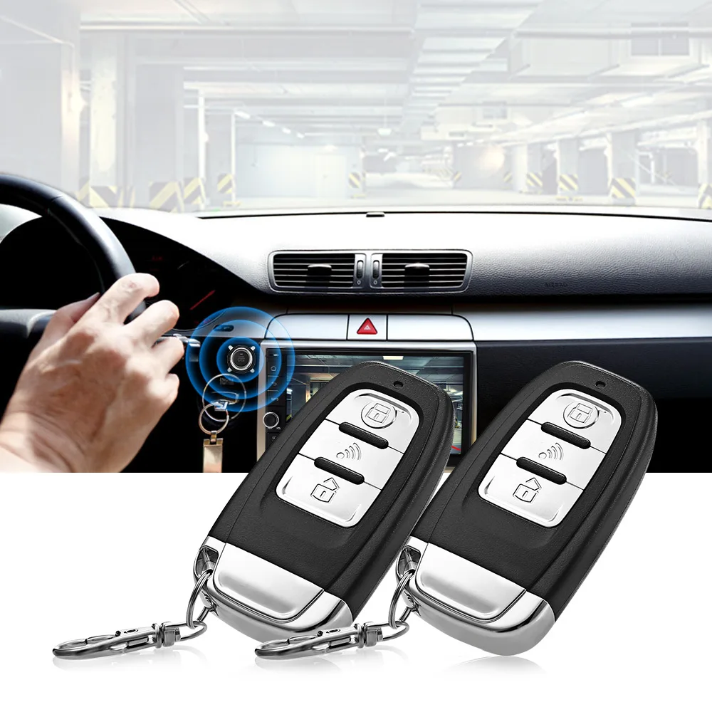 

433MHz D7 Universal 12V Car Alarm Systems Security Anti-Theft Device One Key Startup Remote Control Alarm For Car