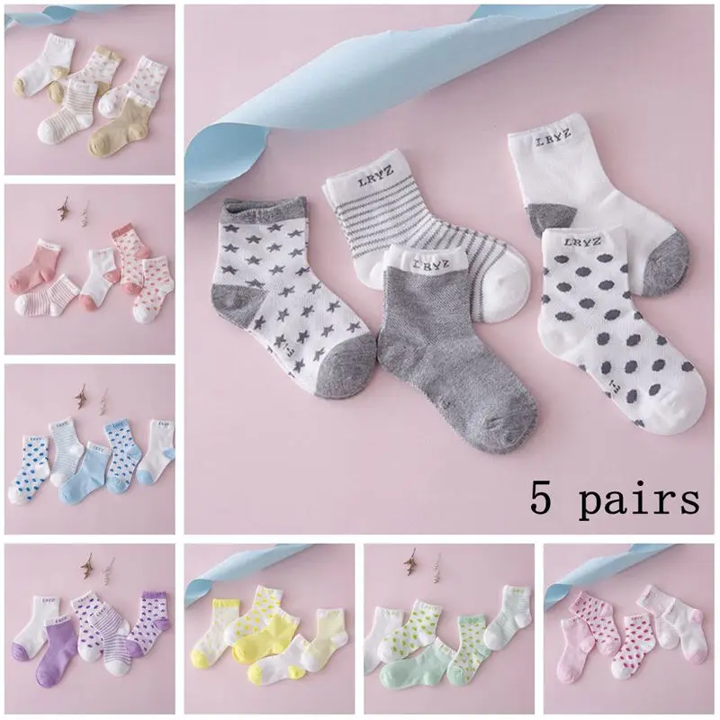 5 Pairs/lot Newborn Baby Girls Boys Socks Cotton Ankle Socks Infant Kids Socks Soft star striped baby Crew Sock 0-6T
5 Pairs/lot Newborn Baby Girls Boys Socks Cotton Ankle Socks Infant Kids Socks Soft star striped baby Crew Sock 0-6T