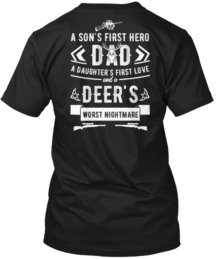Father's Day оленя футболка для охоты. толстовки футболки Для мужчин и женщин шею