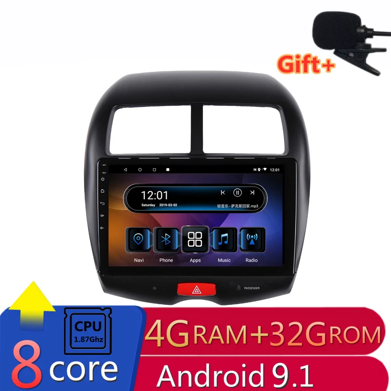 10" 4G RAM 2.5D IPS 8 CORE Android 9.1 Car DVD Multimedia Player GPS for Mitsubishi ASX 2010 2012-2014-2016 car radio navigation
10" 4G RAM 2.5D IPS 8 CORE Android 9.1 Car DVD Multimedia Player GPS for Mitsubishi ASX 2010 2012-2014-2016 car radio navigation