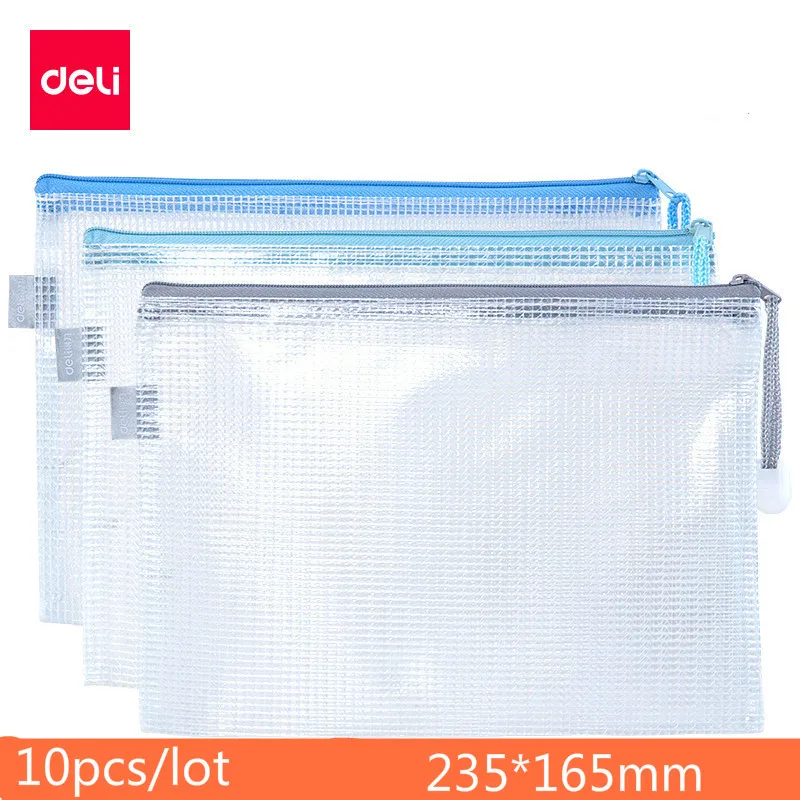 DELI Transparent Document Bag A5 Zipper Bag Mesh Office Document Package Storage Handbag Student Stationary fichario folder
DELI Transparent Document Bag A5 Zipper Bag Mesh Office Document Package Storage Handbag Student Stationary fichario folder
