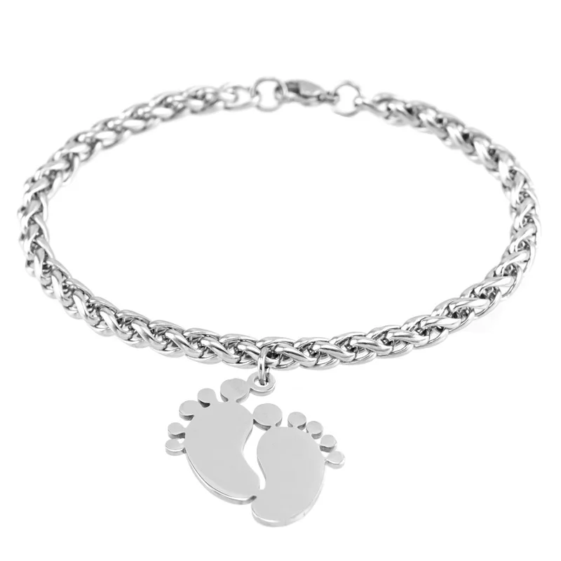 Foot Toe Bracelets 5mm Braid Chain Baby Foot Charm Bracelet Nice Child Gifts for Mom Cute Stainless Steel Jewelry 2018 New
Foot Toe Bracelets 5mm Braid Chain Baby Foot Charm Bracelet Nice Child Gifts for Mom Cute Stainless Steel Jewelry 2018 New