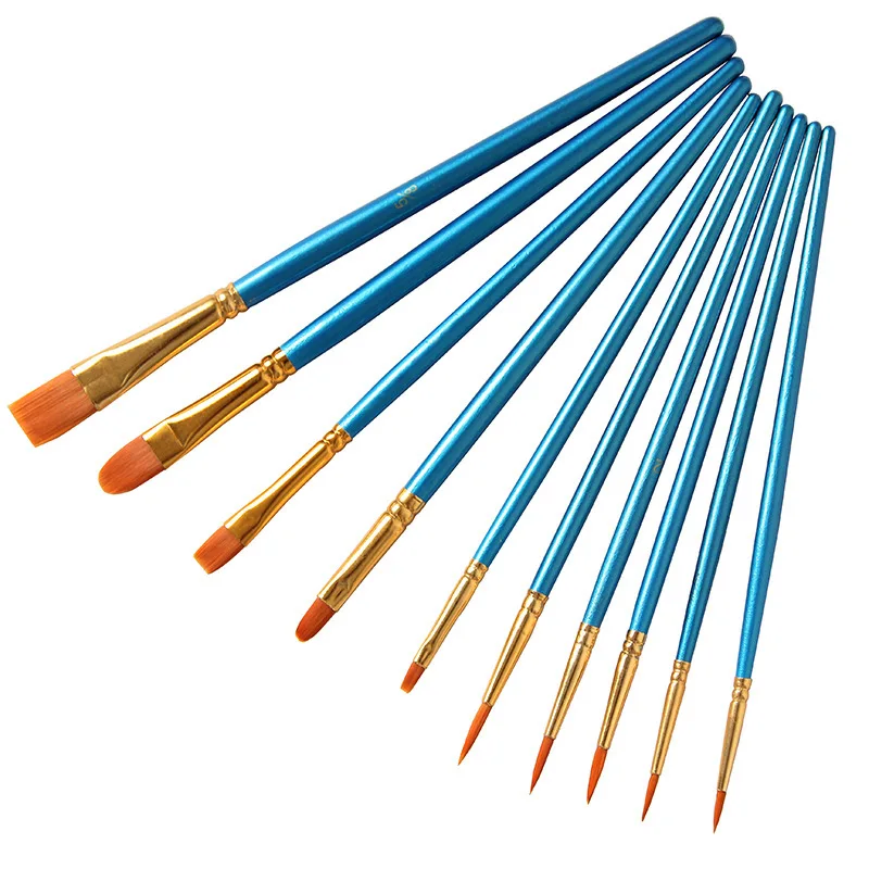 10Pcs/Set Watercolor Gouache Paint Brushes Different Shape Round Pointed Tip Nylon Hair Painting Brush Set Art Supplies
10Pcs/Set Watercolor Gouache Paint Brushes Different Shape Round Pointed Tip Nylon Hair Painting Brush Set Art Supplies