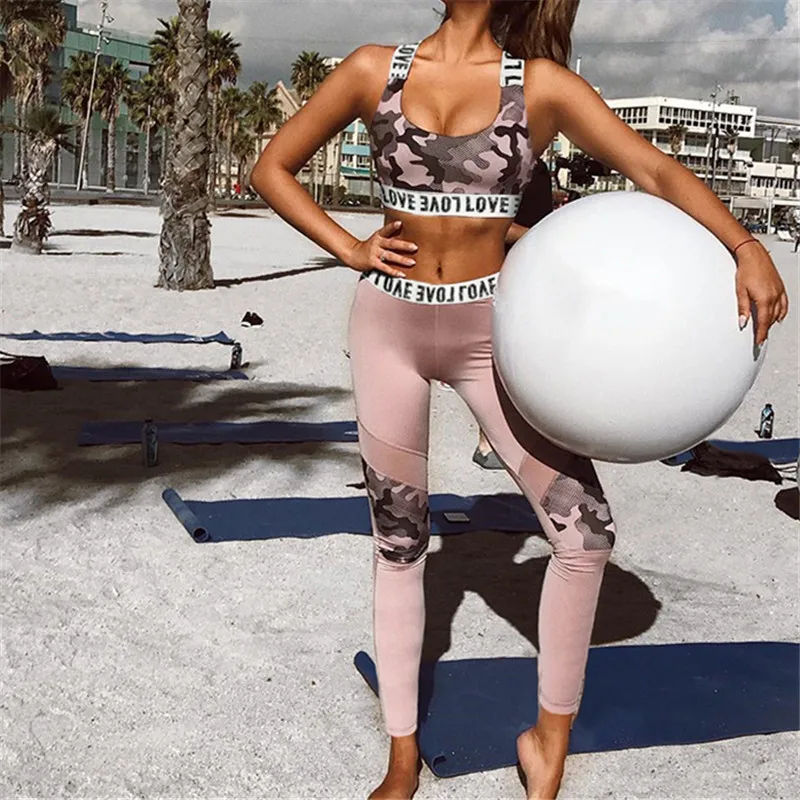 Women's Fitness Suits Pink Crop Tank Top Legging Pants 2 Pieces Set Fashion Female Sexy Camouflage Workout Tracksuit Summer Set
Women's Fitness Suits Pink Crop Tank Top Legging Pants 2 Pieces Set Fashion Female Sexy Camouflage Workout Tracksuit Summer Set
