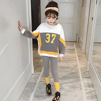 New Spring Kids Girls Cotton Sports Suits Children Girl Sweatshirt Tops+Skinny Pants Tracksuit Baby Girl Clothes 2Pcs Sets T158
New Spring Kids Girls Cotton Sports Suits Children Girl Sweatshirt Tops+Skinny Pants Tracksuit Baby Girl Clothes 2Pcs Sets T158