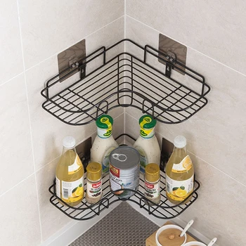 Self-adhesive Wall Hanging corner shelf Shower Gel Shampoo Holder kitchen spice rack basket home bathroom organizer sheves
Self-adhesive Wall Hanging corner shelf Shower Gel Shampoo Holder kitchen spice rack basket home bathroom organizer sheves