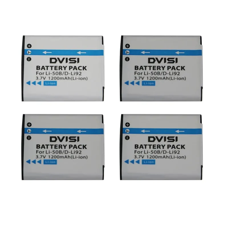 Wholesale 4Pcs Digital Battery 1200mah LI-50B Lithium Ion Rechargeable Battery Pack For Olympus LI-50B for Pentax D-LI92 Camera
Wholesale 4Pcs Digital Battery 1200mah LI-50B Lithium Ion Rechargeable Battery Pack For Olympus LI-50B for Pentax D-LI92 Camera